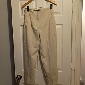 Zara Cream Ankle-Length Women's Pants